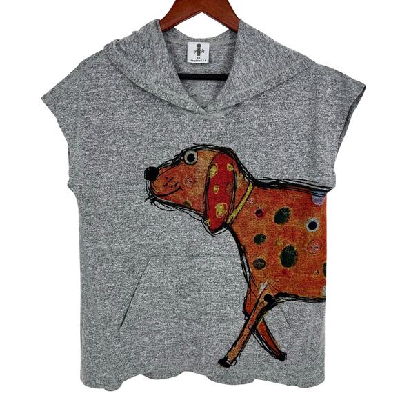 Inoah Tops - NEW NWOT Inoah Womens Sz XS Wearable Art Dogs Hoodie Tank Blouse Shirt Top